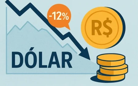Dólar recua 12 % em 2025: causas e cenários para o 2º semestre