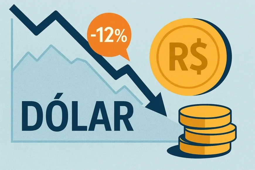 Dólar recua 12 % em 2025: causas e cenários para o 2º semestre