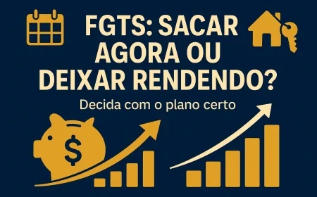 FGTS: sacar agora ou deixar rendendo? O que muda para seu plano financeiro