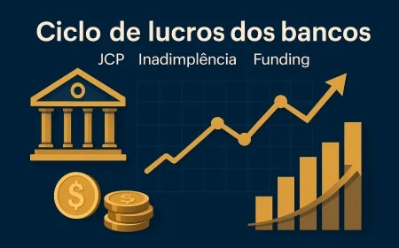 Ciclo de lucros dos bancos: JCP, inadimplência e custo de funding