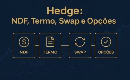Hedge: NDF, termo, swap e opções — o que muda na prática
