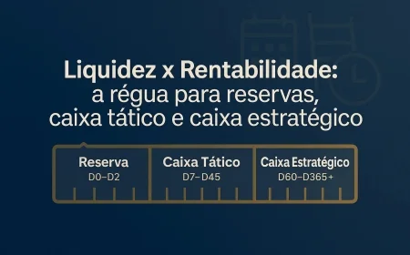 Liquidez x rentabilidade: a régua para reservas, caixa tático e caixa estratégico