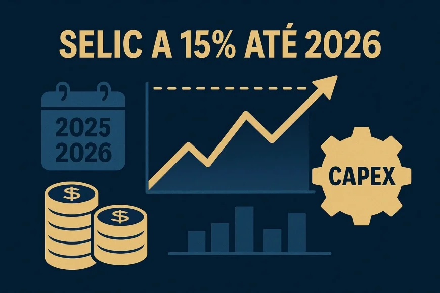 Selic a 15% até 2026: como tesourarias devem reprecificar dívida, caixa e CAPEX