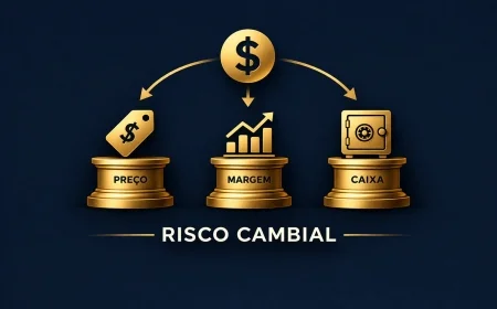 Risco cambial na prática: como a variação do dólar afeta preço, margem e fluxo de caixa