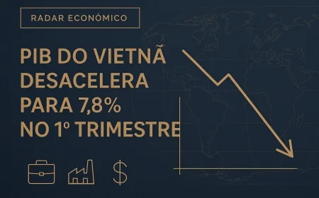 PIB do Vietnã desacelera para 7,8% no 1º trimestre