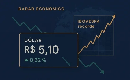 Dólar cai a R$ 5,10 e Bolsa bate recorde