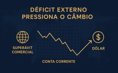 Déficit externo pressiona o câmbio no Brasil