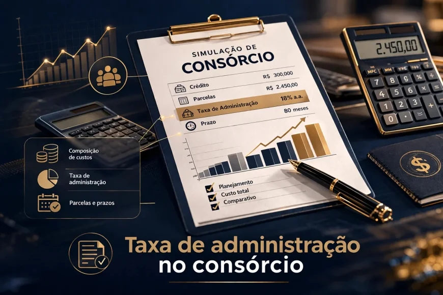 O que é taxa de administração no consórcio e como ela impacta o custo total