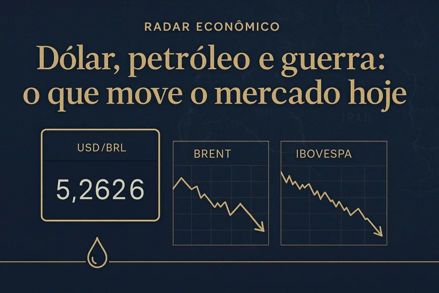 Dólar, petróleo e guerra: o que move o mercado hoje