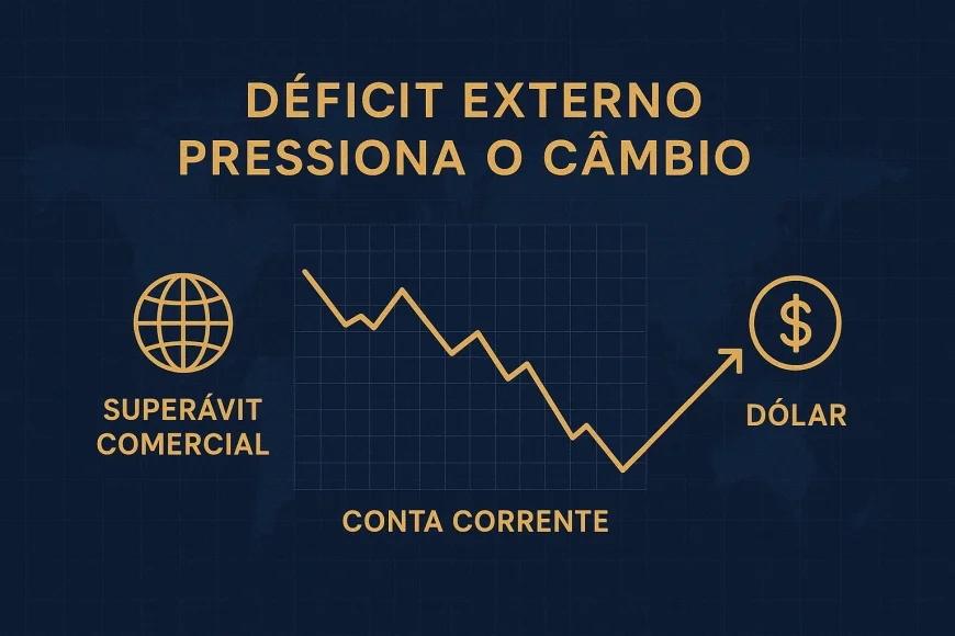 Déficit externo pressiona o câmbio no Brasil