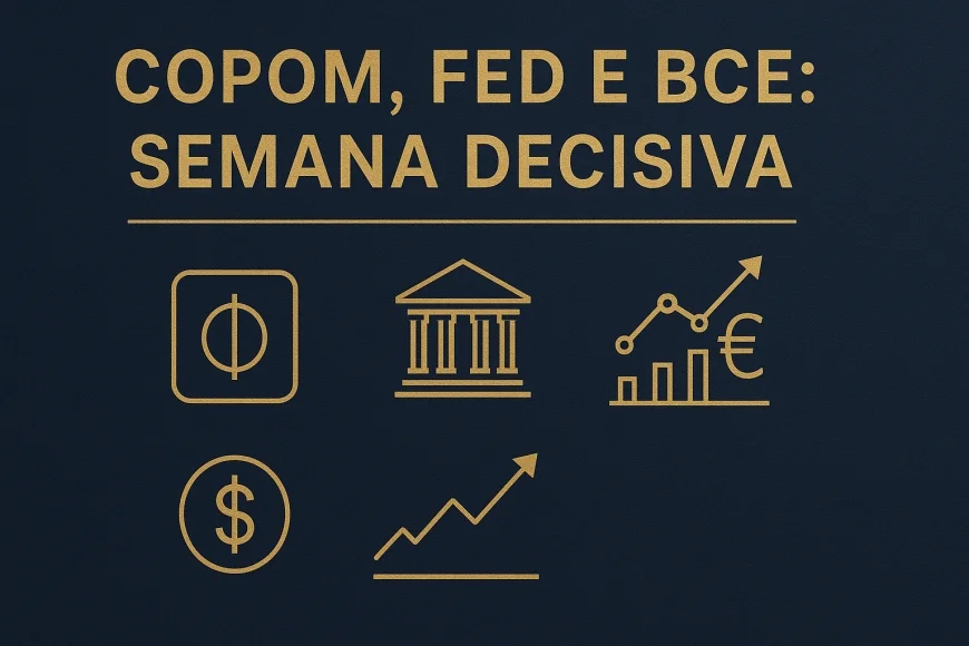 Copom, Fed e BCE: semana decisiva