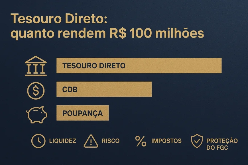 Tesouro Direto: quanto rendem R$ 100 milhões