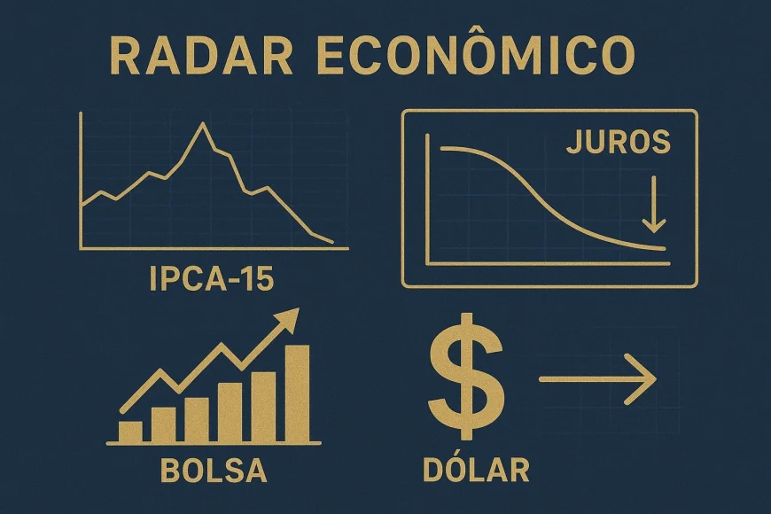 IPCA-15 desacelera e mexe com juros e Bolsa