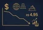 Dólar cai a R$ 4,95 e mexe com o caixa