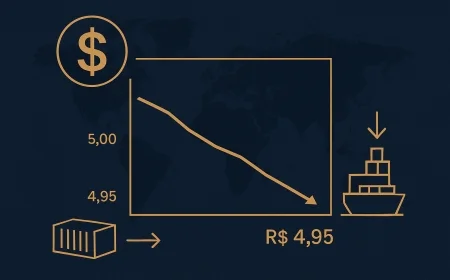 Dólar rompe R$ 4,95 e fecha em mínima de 2 anos