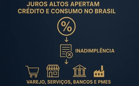 Juros altos apertam crédito e consumo no Brasil