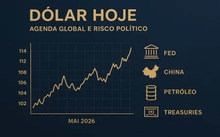 Dólar hoje: agenda global e risco político