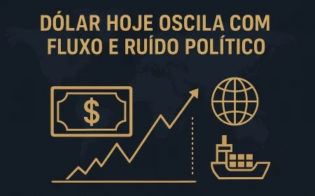 Dólar hoje oscila com fluxo e ruído político