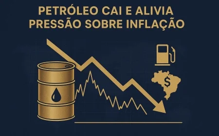 Petróleo cai e alivia pressão sobre inflação