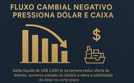Fluxo cambial negativo pressiona dólar e caixa