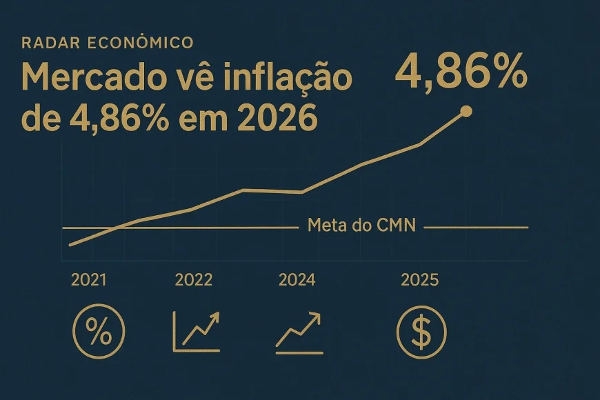 Mercado vê inflação de 4,86% em 2026