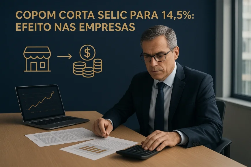 Copom corta Selic para 14,5%: efeito nas empresas