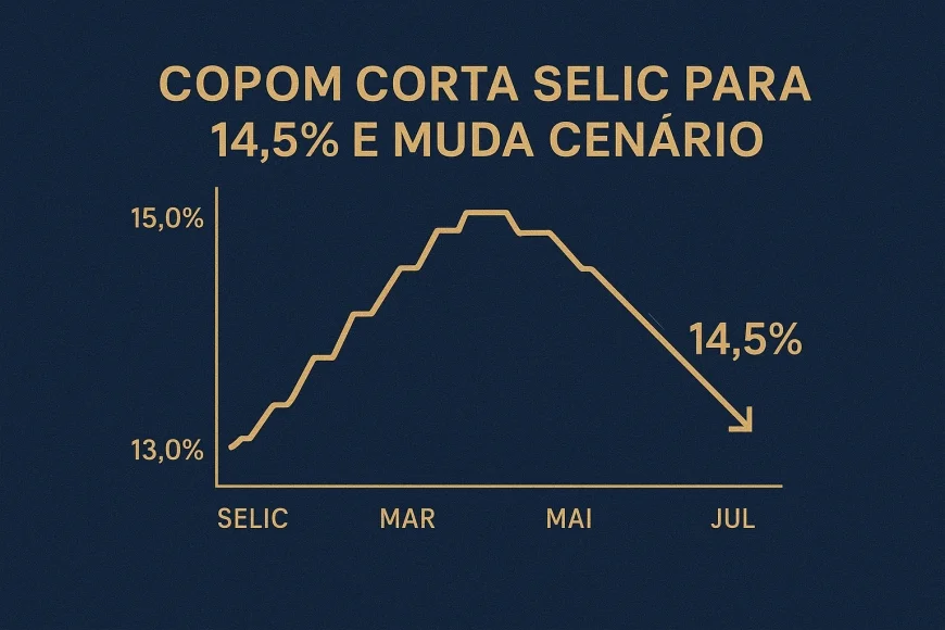 Copom corta Selic para 14,5% e muda cenário