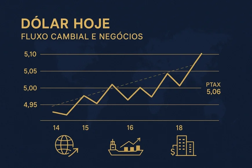 Dólar hoje: fluxo cambial e negócios