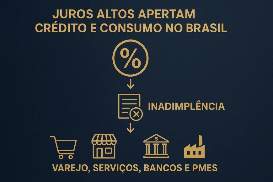 Juros altos apertam crédito e consumo no Brasil