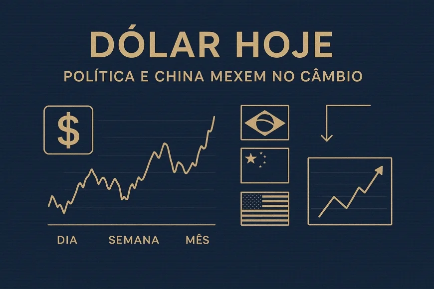 Dólar hoje: política e China mexem no câmbio