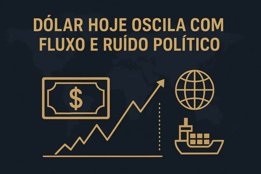 Dólar hoje oscila com fluxo e ruído político