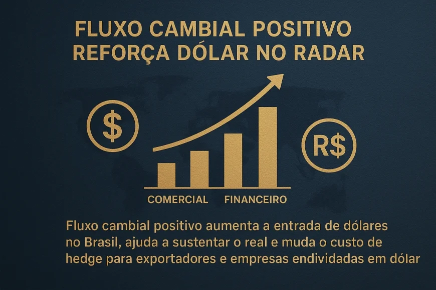 Fluxo cambial positivo reforça dólar no radar