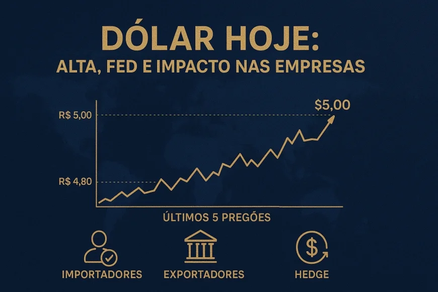 Dólar hoje: alta, Fed e impacto nas empresas