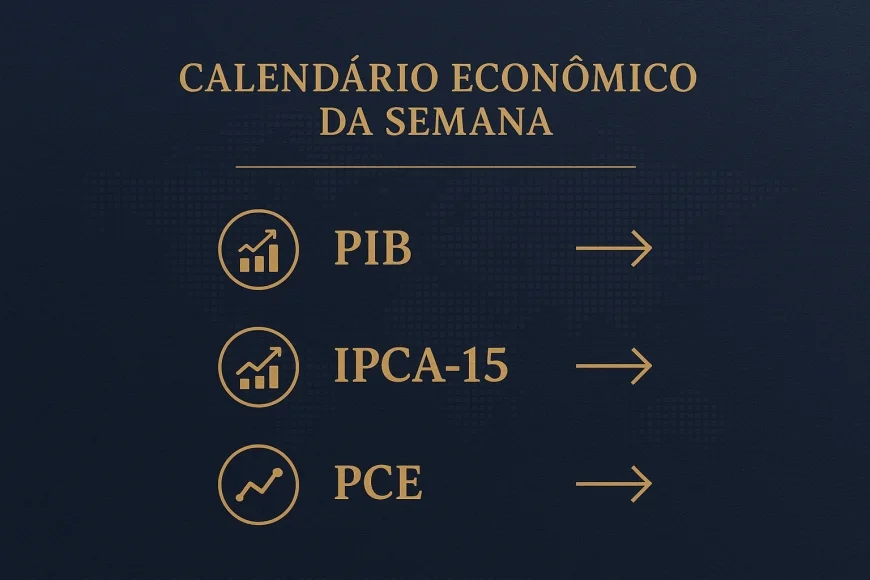 Calendário econômico da semana: PIB, IPCA-15 e PCE