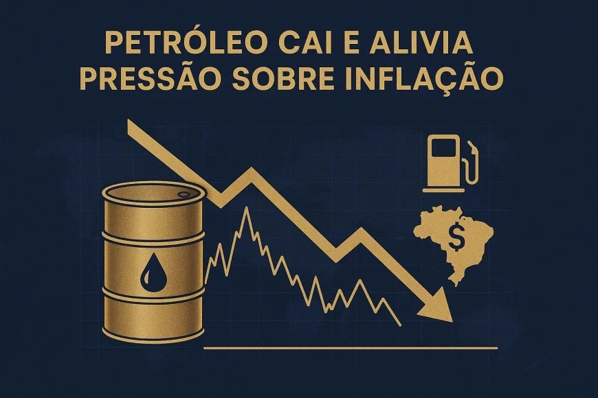 Petróleo cai e alivia pressão sobre inflação