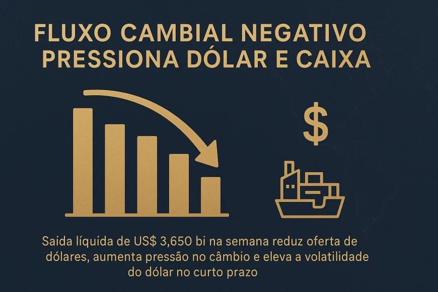 Fluxo cambial negativo pressiona dólar e caixa