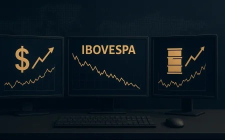 Dólar sobe e Ibovespa cai com risco global