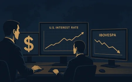 Dólar sobe e Ibovespa cai com juros nos EUA