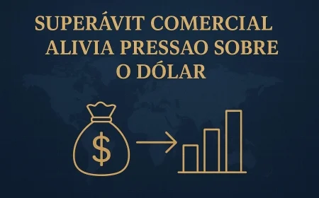 Superávit comercial alivia pressão sobre o dólar