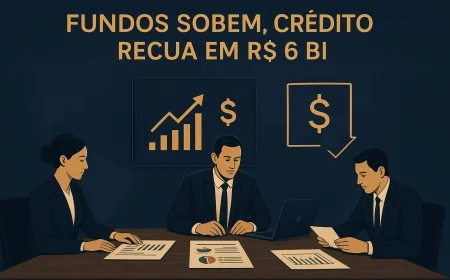 Fundos sobem, crédito recua em R$ 6 bi