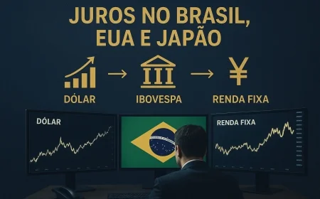 Juros no Brasil, EUA e Japão