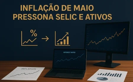 Inflação de maio pressiona Selic e ativos