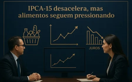 IPCA-15 desacelera, mas alimentos seguem pressionando