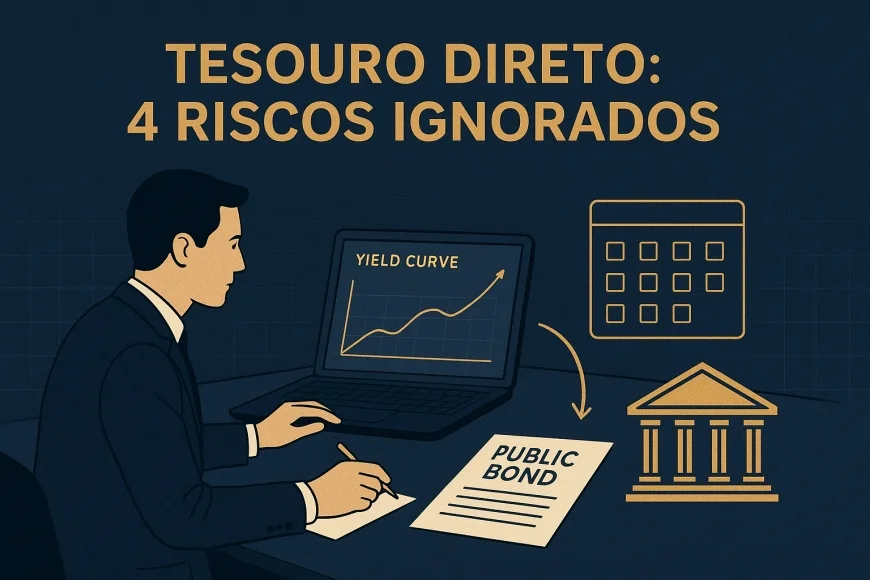 Investidor analisando curva de juros e vencimentos de títulos públicos