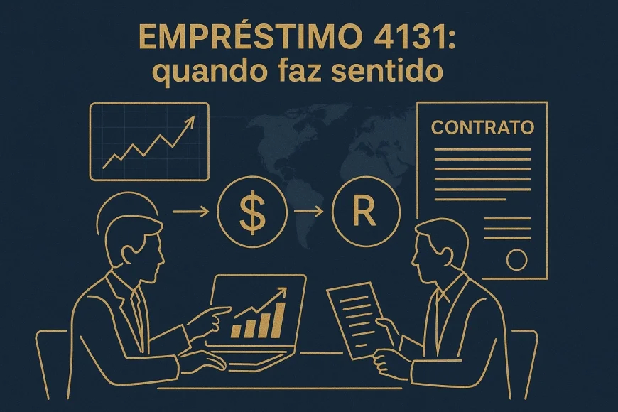 Equipe de tesouraria comparando dívida em dólar e crédito em reais