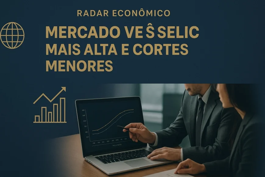 Equipe financeira analisando curva de juros e captação corporativa