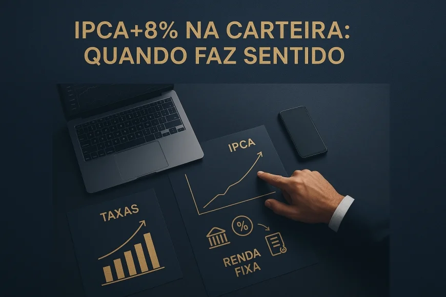Analista financeiro comparando curva de juros, inflação e títulos de renda fixa