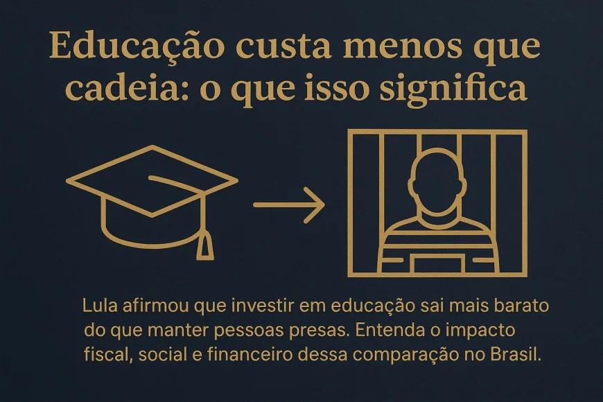 Educação custa menos que cadeia: o que isso significa