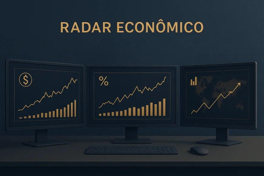 Mesa de operação cambial analisando contratos e gráficos financeiros globais em tempo real