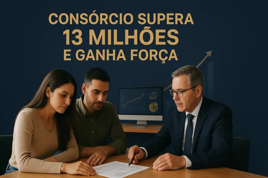 Casal e empresário analisando planilha de compra em ambiente financeiro